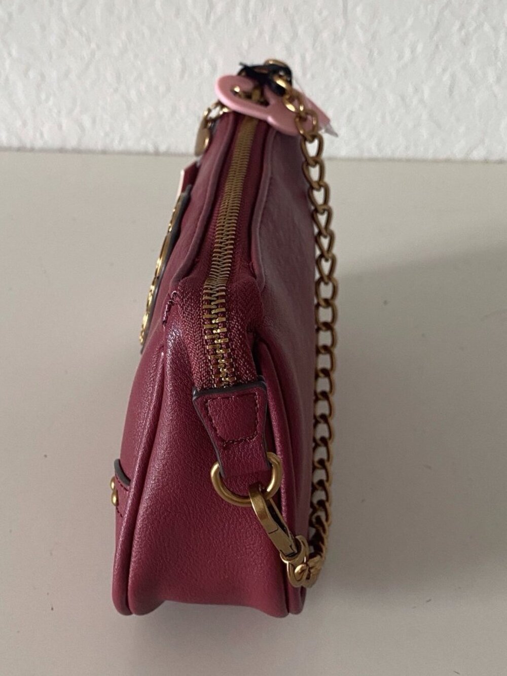 Juicy Couture In Her Juicy Era Convertible Wristlet Mini Bag Purse Cranberry NEW - Picture 8 of 12